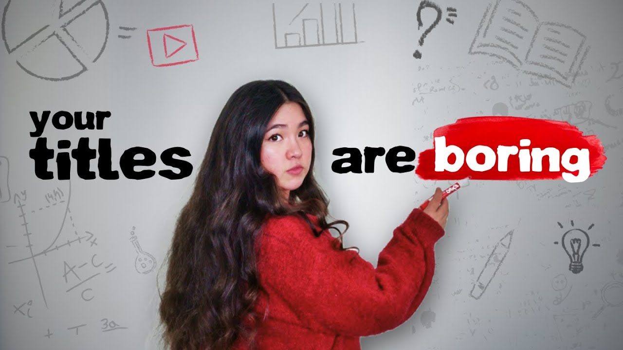 Aprilynne Alter's "your titles are boring" thumbnail — original