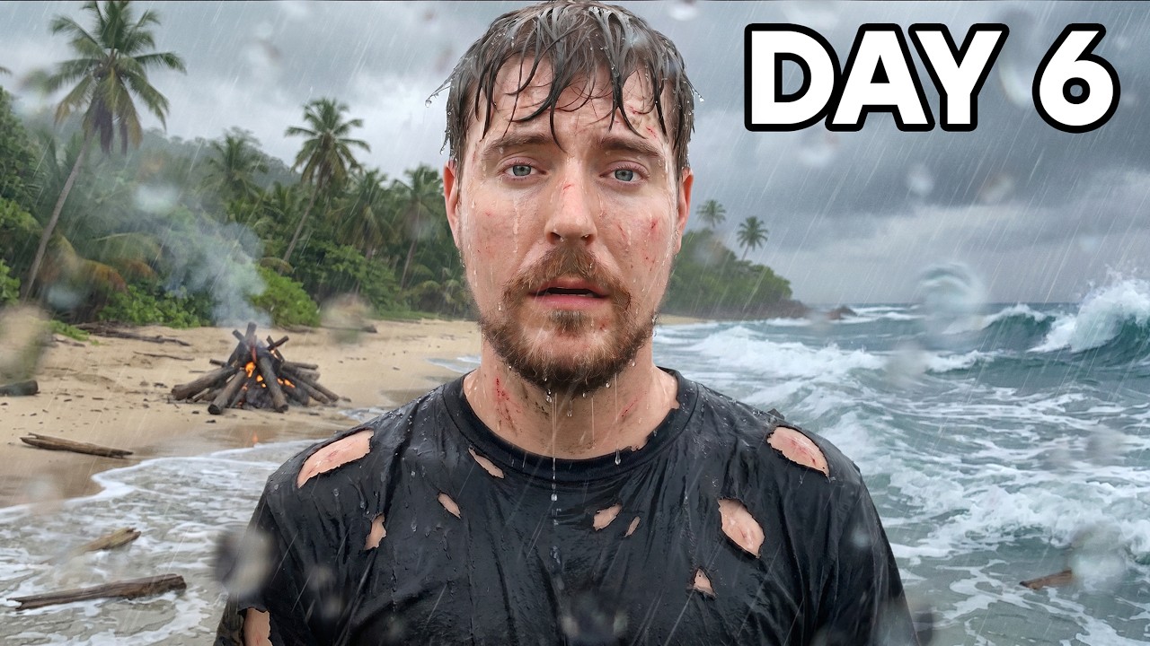 MrBeast's 7 Days Stranded thumbnail — original