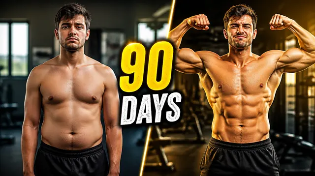 Fitness thumbnail example — body transformation