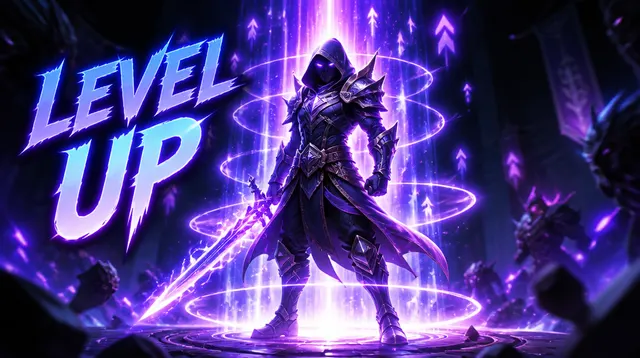 Gaming thumbnail example — level-up challenge