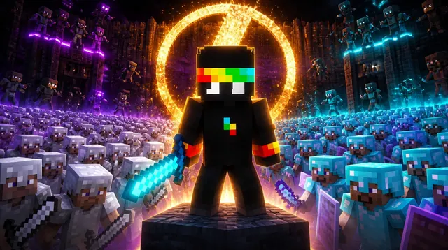 Gaming thumbnail example — Minecraft hunger games style